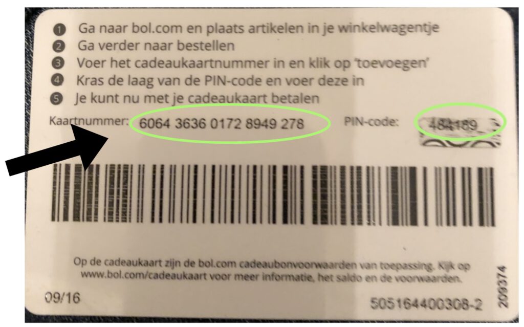 Bol.com cadeaukaart saldo checken - uitleg - Cadeaubon service